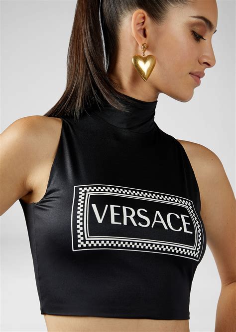 vintage versace croptop|Versace tops women on sale.